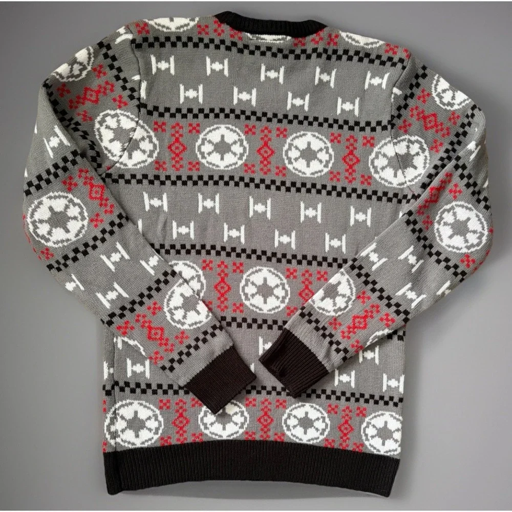 New Star Wars Storm Troopers Long Sleeve Sweater Christmas Gray Medium NWT JBHS